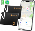 NOVOO Air Tag Card Wallet Tracker Card Thin 1,6 mm Smart Bluetooth Day 6 aastat kestev aku, mis on &uuml;hilduv Apple Where is App (ainult iOS), GPS Item Finder rahakoti, pagasi sildi jaoks - 2 Pack