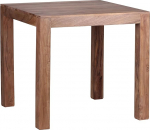 FineBuy Dining Table Solid Acacia Wood 80 x 80 x 76 cm Dining Room Table Design Kitchen Table Modern Country House Style Wooden Table Square Dark Brown Natural Product Solid Wood Furniture Real Wood