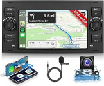 Hodozzy 2G + 64G autoraadio Ford Transit Fiesta Focus Galaxy Mondeo C-Max S-Max Connect koos Carplay Android autoga, 7-tolline puuteekraan navigatsiooniga DSP Bluetooth WiFi FM/RDS, rooliratas