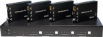 FOURKAY 4x4 4K &uuml;le CAT 6/7 Ethernet Matrix Switch 4 PoE-vastuv&otilde;tjaga ja 4 peegelduva HDMI-v&auml;ljundiga. 4K kuni 1080p alandamise v&otilde;imalused. Matrixed IR.