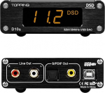TOPPING D10s DAC Mini USB DAC XMOS XU208 ES9038Q2M DSD256 PCM 384kHz K&otilde;rge resolutsiooniga heli t&ouml;&ouml;laua audiodekooder (must)