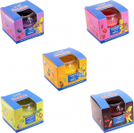 Haribo v&auml;ike l&otilde;hnak&uuml;&uuml;nal klaasist, 5 k&uuml;&uuml;nla komplekt kinkekarbis, v&auml;ike l&otilde;hnak&uuml;&uuml;nal, mille p&otilde;lemisaeg on kuni 20 tundi, 5 l&otilde;hna kodu jaoks, kingiidee