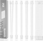 EZDIY-FAB 16AWG 24pin 8pin 6pin 4+4pin toitekaabli pikendusjuhe valge kammiga valge traat