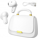 K&otilde;rvaklapid, Bluetooth 5.3 k&otilde;rvaklapid, 13 mm juhtseadmed Deliver Premium Sound k&otilde;rvaklapid, 22H m&auml;nguaeg True Wireless k&otilde;rvaklapid unikaalse Mini HandBag laadimiskohvriga, ideaalne Fashion-Forward naistele,