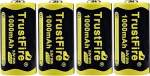 TrustFire 17335 Li-ion aku 1000 mAh 3 V laetav (4 x patareid)