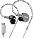 CCA Phoenix In-Ear Monitor k&otilde;rvaklapid, kahekordsed magnetilised draiverid, IEM selge HiFi heli ja s&uuml;gava bassiga, professionaalsed m&auml;nguk&otilde;rvaklapid, mis on valmistatud t&auml;ismetallist muusikutele, lauljatele ja audiof&auml;nnidele (USB-C).
