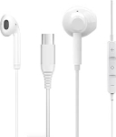 Juhtmega USB C k&otilde;rvaklapid iPhone 16/15 seeria, iPad Pro Air 5/4/Mini 6/iPad 10, C-t&uuml;&uuml;pi k&otilde;rvaklapid MacBook Pro/Air, mikrofoni, helitugevuse ja muusika juhtimine, 1 pakk