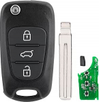 3 nuppu Hyundai I30 v&otilde;tmefoobi asendamine Hyundai I30 kaugjuhtimispult Hyundai I30 v&otilde;tme kaugjuhtimispult Hyundai v&otilde;ti 433MHz ID46chip koos v&otilde;tmer&otilde;ngaga TOY40 Blade