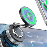 CloudValley 15W MagSafe mobiiltelefoni hoidja auto koos laadimisfunktsiooniga Upgrade Gel iminapaga - sobib karedatele pindadele, auto armatuurpaneelidele, tuuleklaasidele, 360&deg; p&ouml;&ouml;ratav, kokkupandav