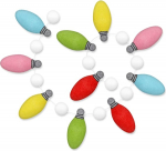 Whaline j&otilde;ulud vilt girland v&auml;rviline 3D lambipompon b&auml;nner j&otilde;ulud dekoratiivsed Rainbow Bulb rippuvad Bunting j&otilde;ulupuu puhkus kodu kamin aken seina sisekujundus