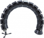 Kaablihoidja kaablijuhtimiseks Kaablikaitses&uuml;steem Spine Snake Type Flexible kodu- ja kontorikaablite korraldaja (80 x 6 x 6 cm, &uuml;mmargune, must)