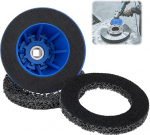 Rattaharu lihvija, 150 mm rattaharu harja, rattaharu puhastusvahend auto jaoks, kuulipea lihvija, poti lihvija / l&ouml;&ouml;kv&otilde;ti, rooste eemaldamine rattah&otilde;lmad (must r&auml;nikarbiid)