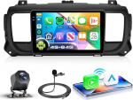 4G+64G Autoradio Android 15 f&uuml;r Peugeot Expert/Citro&euml;n Jumpy III/Toyota Proace 2016, 9'' Incell HD Touchscreen mit Drahtlos Carplay Android Auto GPS Wi-Fi USB Bluetooth FM RDS R&uuml;ckfahrkamera