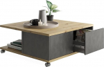 FMD Twin 659-001 Coffee Table W x H x D Approx. 70 x 36 x 70 cm in Matera Artisan Oak