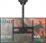 WALI TV laepealne kinnitus T&auml;ielikult liikuv reguleeritav telerihoidik Sobib enamikule LED, LCD, OLED teleritele 26" kuni 65", kuni 45kg, VESA 400 x 400mm (CM2665-P), must