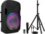 Audibax Party 12 Altavoz Activo Professional 12 tolli 500W Pico Bluetooth + Soporte + kaabel + mikrofon