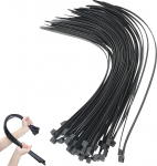 Eastrise kaablisidemed paksud rasked suured tugevad nailonist plastikust iselukustuvad kaablisidemed 450mm x 4.8mm ekstra pikad kaablisidemed (pakend 50/must)