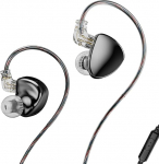 SABAJ TRN MT5 juhtmega k&otilde;rvaklapid, sobivad igap&auml;evaseks reisimiseks, t&ouml;&ouml;ks, spordiks jne, pooll&auml;bipaistev hapnikuvaba vaskkaabel, 2-poolne vahetatav kaablikonstruktsioon (3,5 mm pesa + mikrofon/must)