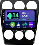 SXAUTO Android 14 autoraadio Mazda 6 Atenza (2002-2014) GPS navigatsiooniraadio - sisseehitatud CarPlay Android auto - LED kaamera - 2G + 32G - roolijuhtimine DAB AHD DSP WiFi - 2 DIN IPS 9 tolli