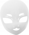 LIFKOME Loov pea mask, mis on valmistatud vastupidavast plastikust Halloween Cosplay ja maskeeringu jaoks Valge t&uuml;hi mask peened detailid kost&uuml;&uuml;mipidude ja temaatiliste &uuml;rituste jaoks.