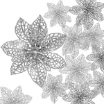24 Glitter Poinsettia j&otilde;ulupuu kaunistused, j&otilde;ululilled, dekoratsioon