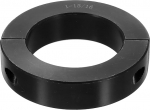 sourcing map Doppelter geteilter Schaftkragen f&uuml;r 1-15/16 Zoll Schaft, zweiteiliger Klemmkragen, 7,6 cm Au&szlig;endurchmesser, 11/16 Zoll Breite, Schwarzoxid-Stahlschlossklemme, Stellschrauben-Stil