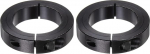 sourcing map 2 x Shaft Collars, 2" Bore, 3" OD, 11/16" Width, Black Oxide Coating, Single Split Axle, Clamping Collar with Set Screw