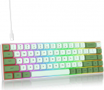 SOLIDEE mehaaniline m&auml;nguklaviatuur 65% - 68 klahvi kompaktne, RGB taustavalgustus, QWERTY, punane l&uuml;liti Win/Mac PC s&uuml;learvutile (68 Matcha)
