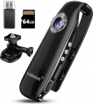 Mini kehakaamera heli- ja videosalvestusega 1080P 64GB liikumistuvastusega videosalvesti Kaasaskantav POV-kaamera koos magnetkottiga Kaasaskantav DV jalgrattas&otilde;iduks, lemmikloomadeks, matkamiseks, reisimiseks