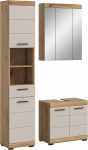 xonox.home Scout vannitoa kombinatsioon 112 x 191 x 34 cm Evoak tamme ja Cashmere imitatsiooniga matt - kompaktne vannitoam&ouml;&ouml;bel koos hoiuruumiga - funktsionaalne, stiilne ja mitmek&uuml;lgne