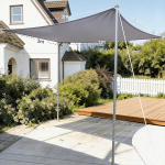 HAIKUS p&auml;ikesepurje, 3 x 3 m, ruudukujuline, premium HDPE UV-kaitse, p&auml;ikesekaitse, hingav, ilmastikukindel, aeda, r&otilde;dule ja terrassile, koos kinnitustrossidega, ruudukujuline, 3 x 3 m, helehall.