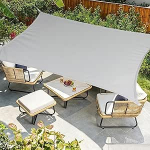 Markiis, veekindel, UV-blokeeritud p&auml;ikesekaitse varikatus, ristk&uuml;likukujuline, 3 x 4 m, v&auml;ljas liiva l&auml;bilaskev p&auml;ikesekaitse patio varikatus, UV-kaitsega r&otilde;dule, aeda, terrassile, hall