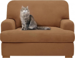 molasofa T-Kissen-Sofabez&uuml;ge, Stretch-Couchbez&uuml;ge f&uuml;r T-Kissen, weiche Sofa-Schonbez&uuml;ge, M&ouml;belbez&uuml;ge (&uuml;bergro&szlig;er Sessel, braun)