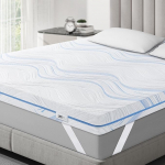 BedStory Topper 180 x 200 cm H3 H4 Valmistatud 10 cm k&otilde;rgest geel-k&uuml;lmavahust, k&otilde;va madratsipealne voodi Box Spring voodi diivanvoodi haagissuvila, &Ouml;ko-Tex sertifitseeritud madratsipealne koos pestava kattega