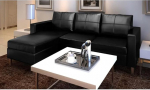 L-kujuline diivan 3-kohaline pikendus diivan Chaise Longue elutuba diivan k&auml;etoega diivan diivan diivan diivanvoodi polsterdatud diivan diivan komplekt puhke diivan Lounge diivan Faux nahk must