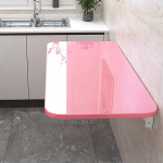 Wandmontierter Klapptisch, platzsparend, schwimmender Schreibtisch, vielseitiger Wandschreibtisch f&uuml;r W&auml;sche, K&uuml;che, kleine R&auml;ume, kompakt und stilvoll (Farbe: Kiefernholz)