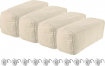 hankimine kaart Stretch k&auml;etoed katab toolidele Diivan k&auml;etoed katab koos Swivel Pin m&ouml;&ouml;bli kaitsja Slipcovers diivan toolile Lounger Cream White 4 Pack