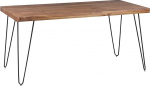 Wohnling Sheesham t&auml;ispuidust 120 x 80 x 76 cm Moodne s&ouml;&ouml;gilaud k&ouml;&ouml;gilaud Maakodu stiilis puidust laud metalljalgadega tumepruun/loomulik toode T&ouml;&ouml;tlemata puidust massivholzm&ouml;bel Case