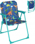 Relaxdays laste kokkupandav matkatool Dino motiiviga, HBD: 51,5 x 36 x 37,5 cm, Piknikutool, V&auml;litingimustes kasutatav kokkupandav tool, v&auml;rviline