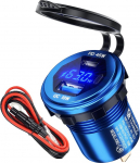 45 W USB C pistikupesa 12 V kiirlaadija 3.0 autolaadija pistik koos l&uuml;litiga mootorratta, haagissuvila, paadi, veoauto jaoks