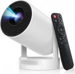 Miniprojektor, 4K 1080P nutiprojektor, kaasaskantav projektor WiFi 6 ja Bluetooth 5.4, auto keystone korrektsiooniga videoprojektor, 180&deg; p&ouml;&ouml;rlev projektor kodukino v&auml;liprojektor (HY300 Plus)