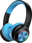 PowerLocus laste Bluetooth k&otilde;rvaklapid, juhtmevabad LED tuledega, 74/85/94 dB helitugevuse piir, kokkupandavad k&otilde;rvaklapid, HD Stereo, Micro SD, sisseehitatud mikrofon kooli, s&uuml;learvuti, mobiiltelefoni, teleri jaoks.