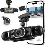 VECHTEL 1080P 2K Dashcam Auto Vorne Hinten mit WiFi,4*Dash Cam Auto Kamera mit 3-Zoll IPS Bildschirm,24H Park&uuml;berwachung,Nachtsicht,G Sensor,360-Grad-Schutz,mit 64 GB