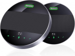 Tenveo M5B-EX Pro juhtmevaba konverentsikomplekt Daisy-Chain 2 &uuml;hikut 30 osalejale 360&deg; t&auml;isdupleksne h&auml;&auml;le salvestamine (12 m kaugus) 27h aku, USB-C/Bluetooth/juhtmevaba
