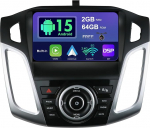 SXAUTO Android 15 IPS autoraadio Ford Focusile (2012-2017) - Sisseehitatud CarPlay Android auto - Tagurduskaamera tasuta - 2G + 64G - Juhtratta juhtimine DAB Fast-Boot WiFi DSP AHD Bluetooth - 2 DIN 9-tolline