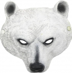 POPETPOP Realistlik valge j&auml;&auml;karu mask, mis on valmistatud kergest hingavast PU-st t&auml;iskasvanutele Elastne istuv loomade n&auml;omask Halloweeni karnevali Cosplay ja maskeraadi pidude jaoks.