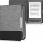 kwmobile &uuml;mbris &uuml;hildub Pocketbook Touch Lux 3/Basic Lux/Basic Touch 2 - Canvas eReader kaitse&uuml;mbris - Hall must