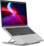 Properav Tragbarer, ergonoomischer Laptop-St&auml;nder aus Stahl f&uuml;r Windows- und Mac-Ger&auml;te wie Dell, Toshiba, HP, Samsung, MacBook, Lenovo, mit sicheren Sitzpolstern - Silber