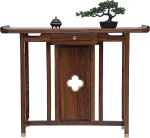 Console Table mit Erh&ouml;hter Kopfplatte, Konsolentisch Holz mit Schublade, Geeignet f&uuml;r Wohnzimmer, Flur(100x35x80CM/39x14x31IN)