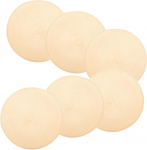 COLLBATH Pack of 6 Rustic Round Placemats for Housewarming Paediprotect Populaarne libisemisvastane Pimpernel Non-Home dekoratiivsed platsmatid Punutud s&ouml;&ouml;giriistapadi PP Beige
